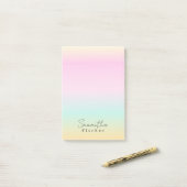 Post-it® Simple minimaliste rose Arc-en-ciel (Sur un bureau)