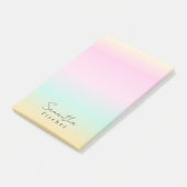 Post-it® Simple minimaliste rose Arc-en-ciel (Incliné)