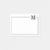 Post-it® Simple Modern Classic Nom de famille Monogramme (Devant)