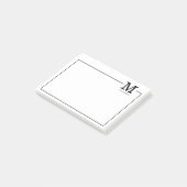 Post-it® Simple Modern Classic Nom de famille Monogramme  (Incliné)