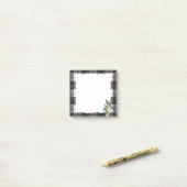 Post-it® Simple Moderne Floral Rustique Plaid (Sur un bureau)