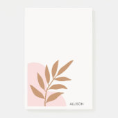 Post-it® Simple moderne minimaliste rose et blanc (Devant)