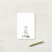 Post-it® Simple Moderne Monogramme Dalmatien Chic Élégant (Sur un bureau)
