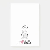 Post-it® Simple Moderne Monogramme Dalmatien Chic Élégant (Devant)