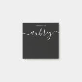 Post-it® Simple moderne nom manuscrit noir (Devant)