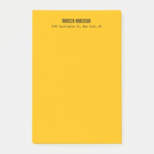 Post-it® Simple Moderne Simple Professionnel Ambre Jaune (Devant)