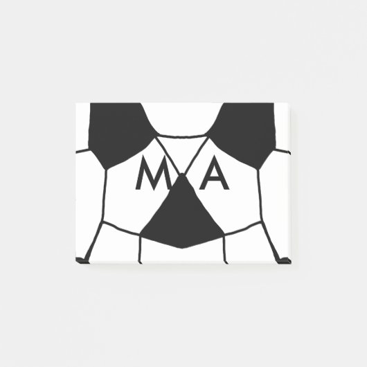 Post-it® Simple monogramme ajouter votre nom lettre man min (Devant)