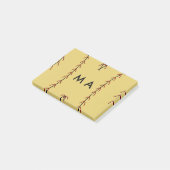 Post-it® Simple monogramme ajouter votre nom lettre man min (Incliné)