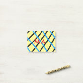 Post-it® Simple monogramme ajouter votre nom lettre man min (Sur un bureau)