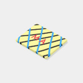 Post-it® Simple monogramme ajouter votre nom lettre man min (Incliné)