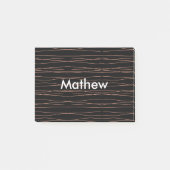 Post-it® Simple monogramme ajouter votre nom lettre man min (Devant)