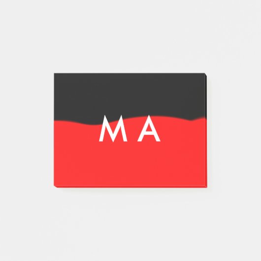 Post-it® Simple monogramme ajouter votre nom lettre man min (Devant)