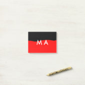 Post-it® Simple monogramme ajouter votre nom lettre man min (Sur un bureau)