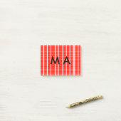 Post-it® Simple monogramme ajouter votre nom lettre man min (Sur un bureau)