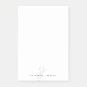 Post-it® Simple Monogramme Initiales main Lettré Script (Devant)