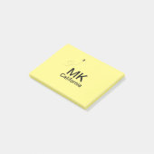 Post-it® Simple monogramme minimal ajouter le phot du plan (Incliné)