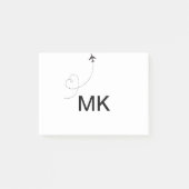 Post-it® Simple monogramme minimal ajouter le phot du plan (Devant)