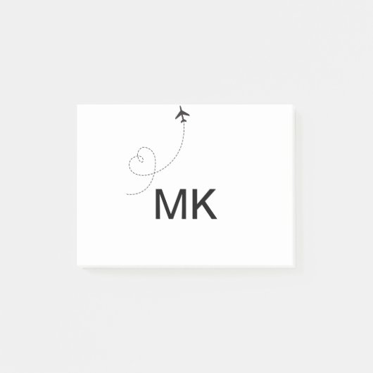 Post-it® Simple monogramme minimal ajouter le phot du plan  (Devant)