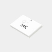 Post-it® Simple monogramme minimal ajouter le phot du plan  (Incliné)