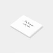 Post-it® simple monogramme minimal Mme M. nom date année Th (Incliné)
