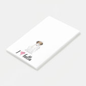 Post-it® Simple Monogramme moderne élégant Chien noir Brown (Incliné)