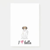 Post-it® Simple Monogramme moderne élégant Chien noir Brown (Devant)