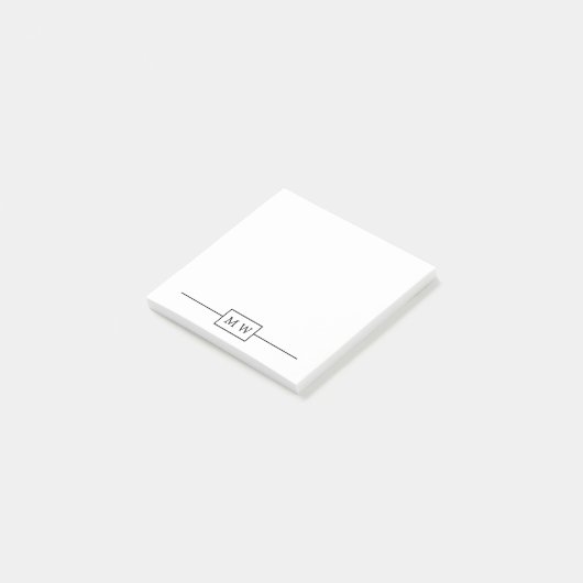 Post-it® Simple Noir blanc initial (Incliné)