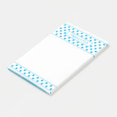 Post-it® Simple Polka Dot Sky Blue Personnalisé (Incliné)