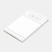 Post-it® Simple Polka Point gris clair Personnalisé (Incliné)