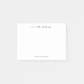 Post-it® Simple Professionnel 'une note de' Enseignants (Devant)