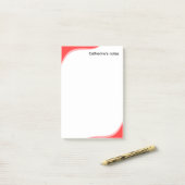 Post-it® Simple red & black waves customizable (Sur un bureau)