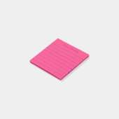 Post-it® Simple Rose Foncé Ajouter Nom Ligné (Incliné)