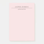 Post-it® Simple rose minimaliste moderne (Devant)