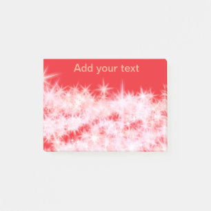 Post-it® Simple rouge rose brillant étoiles ajouter votre t