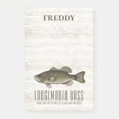 Post-it® Simple Rustic Wood Nature Pêcheur Custom Basse (Devant)