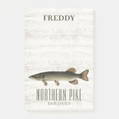 Post-it® Simple Rustic Wood Nature Pêcheur Northern Pike (Devant)