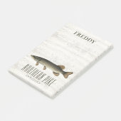 Post-it® Simple Rustic Wood Nature Pêcheur Northern Pike (Incliné)