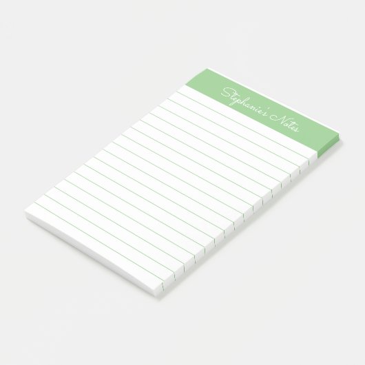 Post-it® Simple Sage Green Linked Personnalisé (Incliné)