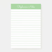 Post-it® Simple Sage Green Linked Personnalisé (Devant)