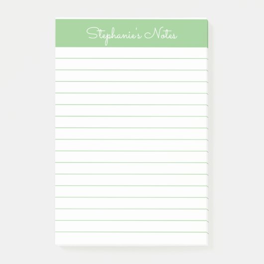 Post-it® Simple Sage Green Linked Personnalisé (Devant)