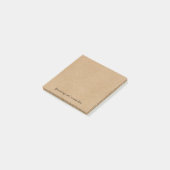 Post-it® Simple Script Papier Kraft Rustique Votre Message (Incliné)