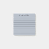 Post-it® Simple Steel Gray & Charcoal Add Name Lined (Devant)