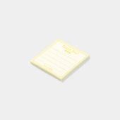 Post-it® Simple Sunny Jaune Votre nom Merci (Incliné)