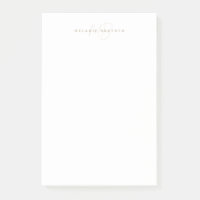 Simple Taupe Minimaliste Deux Nom Monogramme