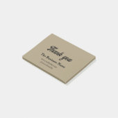 Post-it® Simple texte de remerciement avec les détails du n (Incliné)