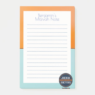 Post-it® Simple Turquoise/Orange Mitzvot