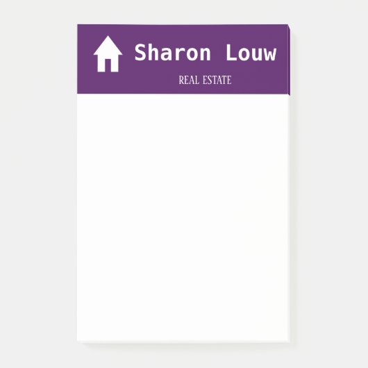 Post-it® Simple violet blanc (Devant)