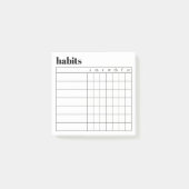 Post-it® Simple Weekly Habit Sticky Notes, 3" x 3" (Devant)