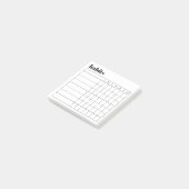 Post-it® Simple Weekly Habit Sticky Notes, 3" x 3" (Incliné)