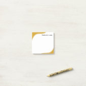 Post-it® Simple yellow & black waves customizable (Sur un bureau)